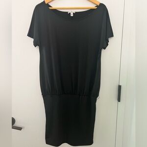 Halston black stretch tunic dress (women size S)